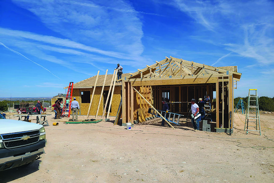 Framing of a house